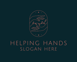 Natural Hands Cosmetic Beauty logo design