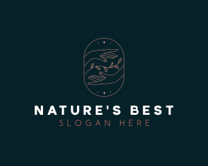 Natural Hands Cosmetic Beauty logo design