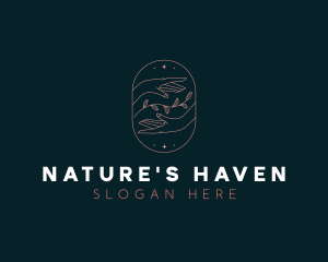 Natural Hands Cosmetic Beauty logo design