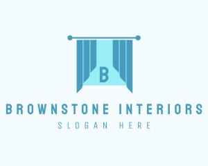 Window Curtain Interior Design logo design