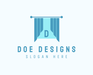 Window Curtain Interior Design logo design