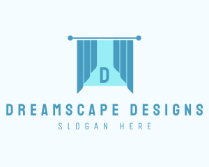 Window Curtain Interior Design logo design