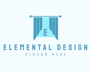 Window Curtain Interior Design logo design