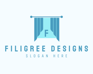 Window Curtain Interior Design logo design