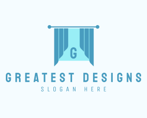 Window Curtain Interior Design logo design