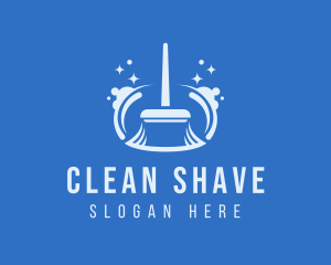 Sparkly Cleaning Broom  logo design