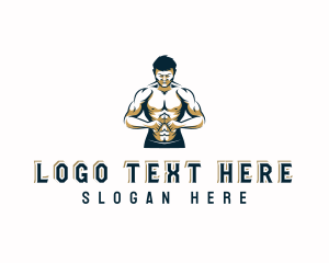 Fitness Bodybuilding Muscle logo