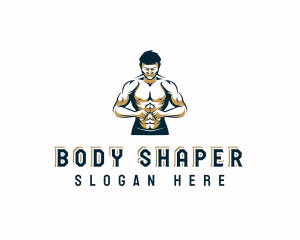 Fitness Bodybuilding Muscle logo design