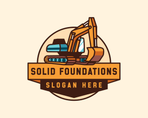 Excavator Construction Digging logo