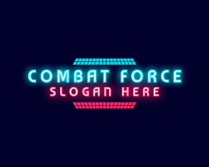 Retro Neon Party Logo