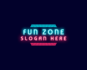 Retro Neon Party Nightclub logo design