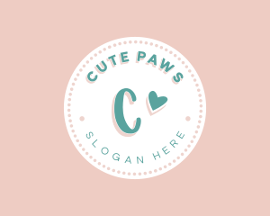 Cute Heart Boutique logo design