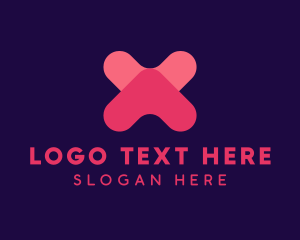Social Media - Digital Letter X logo design