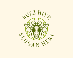 Bumblebee Honey Hive logo design