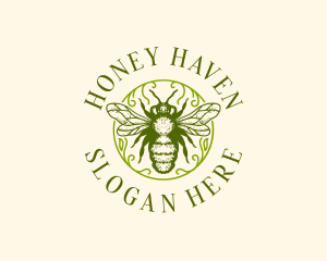 Bumblebee Honey Hive logo design