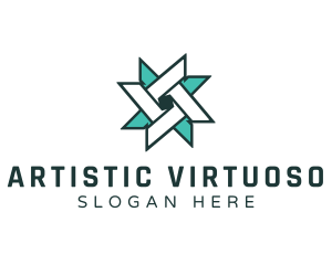 Ninja Turquoise Star logo design