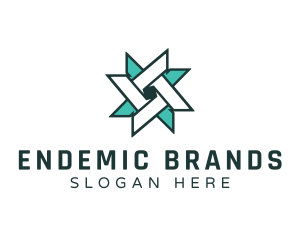 Ninja Turquoise Star logo design