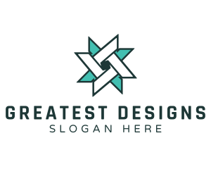 Ninja Turquoise Star logo design