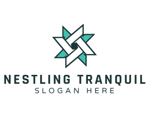 Ninja Turquoise Star logo design