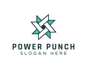 Ninja Turquoise Star logo design