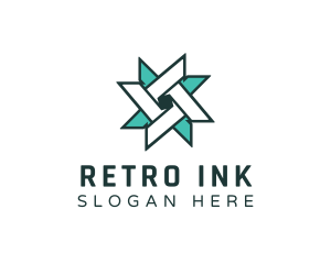 Ninja Turquoise Star logo design