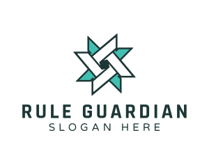 Ninja Turquoise Star logo design