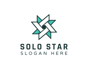 Ninja Turquoise Star logo design