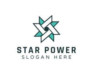 Ninja Turquoise Star logo design