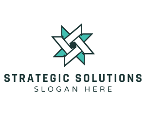 Ninja Turquoise Star logo design