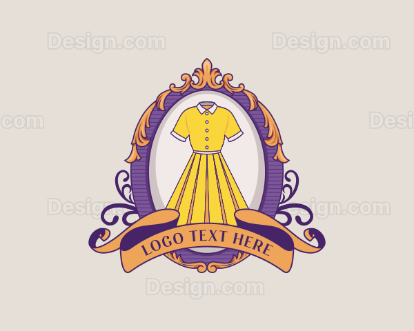 Retro Dress Fashion Logo