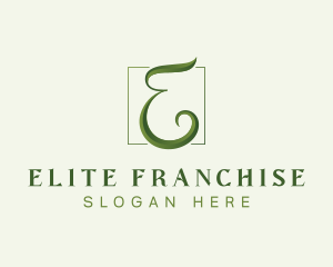 Green Eco Letter E logo design