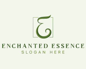 Green Eco Letter E logo design