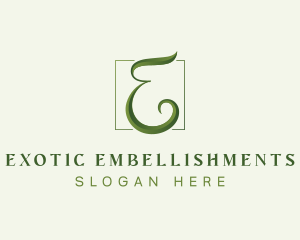 Green Eco Letter E logo design