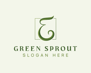 Green Eco Letter E logo