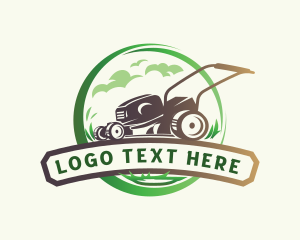 Lawn Grass Cutter Logo