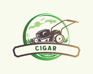 Lawn Grass Cutter logo design