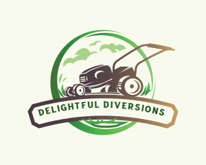 Lawn Grass Cutter logo design