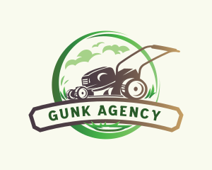 Lawn Grass Cutter logo design