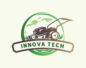 Lawn Grass Cutter logo design