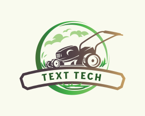 Lawn Grass Cutter logo design