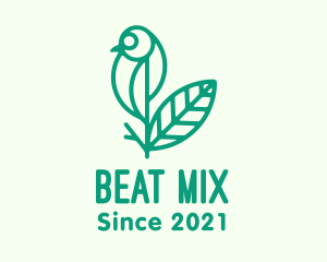 Green Natural Bird Plant logo
