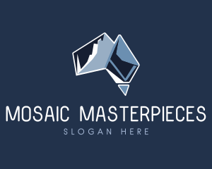 Geometric Blue Australia logo design