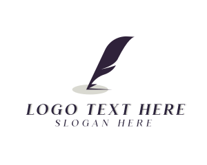 Novel - Writing Feather Publishing Author logo design