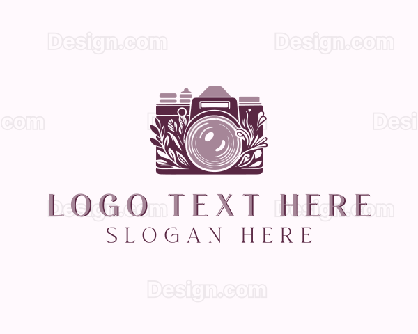 Camera Floral Videographer Logo