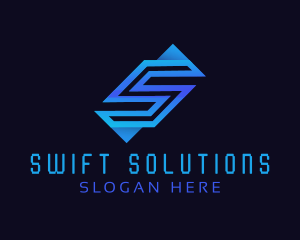 Tech Firm Letter S logo design