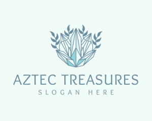 Crystal Luxury Wreath logo design