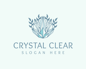 Crystal Luxury Wreath logo design