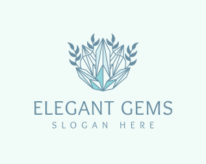 Crystal Luxury Wreath logo design