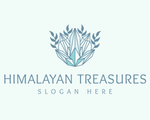 Crystal Luxury Wreath logo design