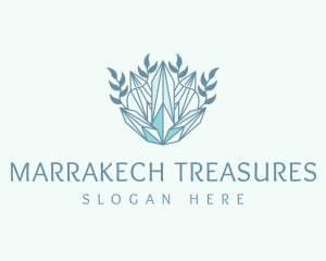 Crystal Luxury Wreath logo design